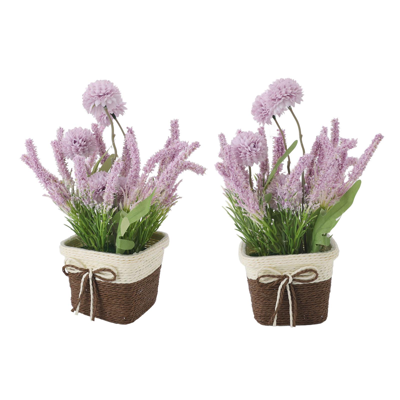 

Artificial Potted Plant Creative Realistic Plastic Fake Potted Plants for Home Restaurant Office Hydrangea Lavender