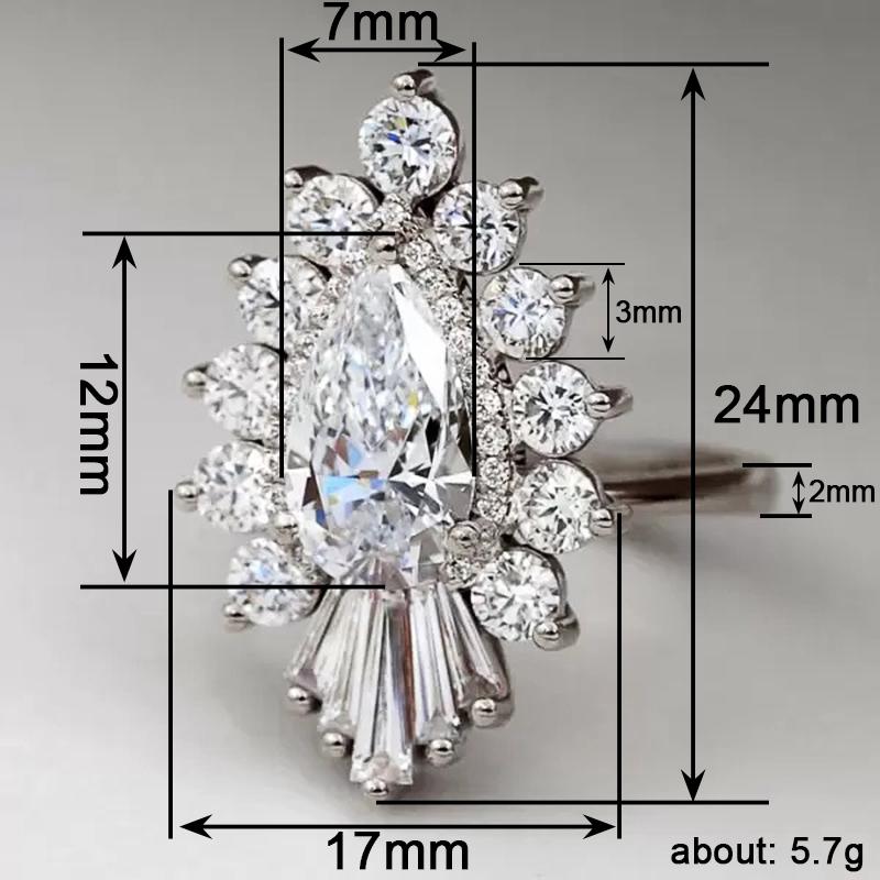 Xiaomi Huitan Elegant Sparkling Cubic Zirconia Ring for Women Luxury Delicate Wedding Engagement Noble Bridal Fashion Jewelry Lady Gift