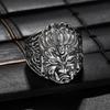 Retro Punk Heavy Wide Face Abstract Art Ring for Men and Women