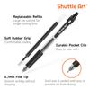 Shuttle Art Gel Ballpoint Gel Gel Knock 36 18 18 Quick with for Office Writing Instruments Pen, Pen, Ink, Type, Black, Pack, Pens, Refills, 0.7mm,
