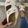 Fashion Rimocy Women's Wedges Slippers Summer 2025 Plus Size 43 Embroidery Sandals Shoes Woman Beach Casual Soft Sole Flip Flops Mujer