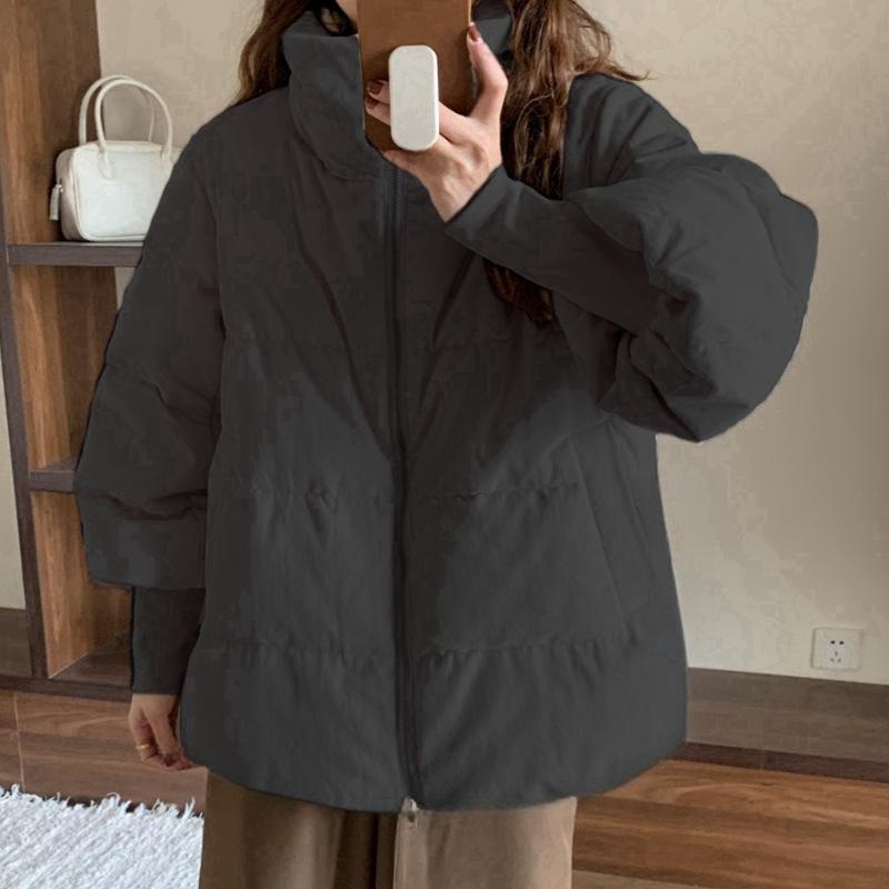 

Новое женское зимнее корейское пальто-пуховик свободного кроя из вельвета со стойкой и хлопковой подкладкой XL