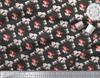 Soimoi Black Japan Crepe Satin Fabric Mushroom Vegetable Print Fabric by the metre 42 Inch