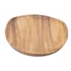 Stevig Hout Houten Dienblad Glad Gepolijst Houttextuur Serveerblad Praktisch Onregelmatige Vorm Voedselplateau Eettafel