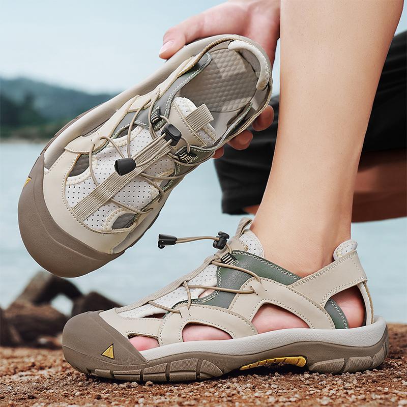 Summer Men's Sandals Baotou Slippers Beach Sandal Wading Shoes for Men Outdoor Breathable Non-slip Sandals
