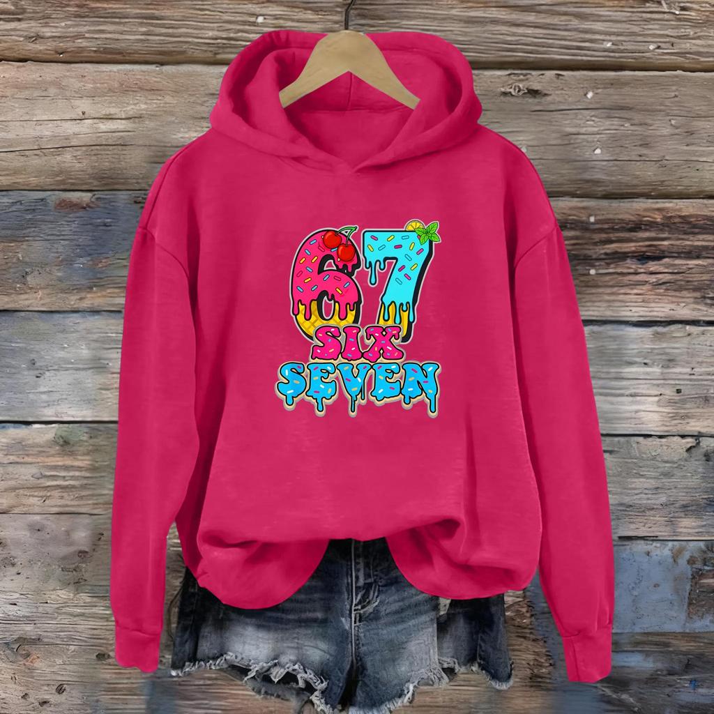 Women's Fashion Daily Versatile Casual Sweatshirts Long Sleeve Hooded Top Sweatshirts