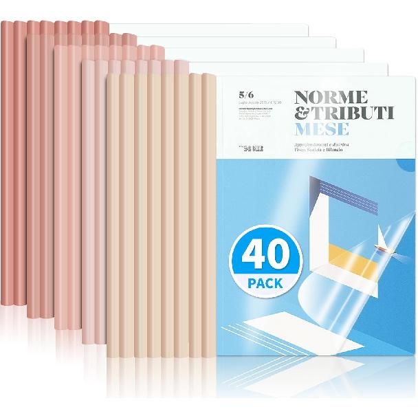 10 Pack, Clear Report Covers with Sliding Bar, 50-Sheet Capacity – Presentation Folders for Letter and A4 Sheets Size, Resume & Document Binders