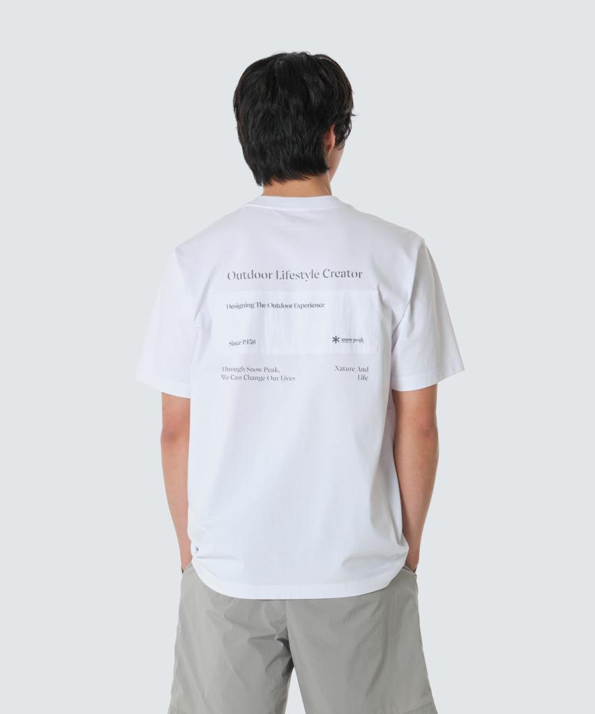 SNOWPEAK APPAREL Aerocool Lettering Woven Patch Short Sleeve T-Shirt (S26Mmfts22) White