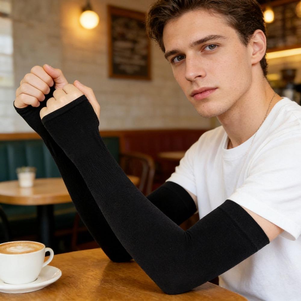 Ice Cool Fingerless Arm Sleeves Sun Protection for Fishing Cycling Outdoor Sports