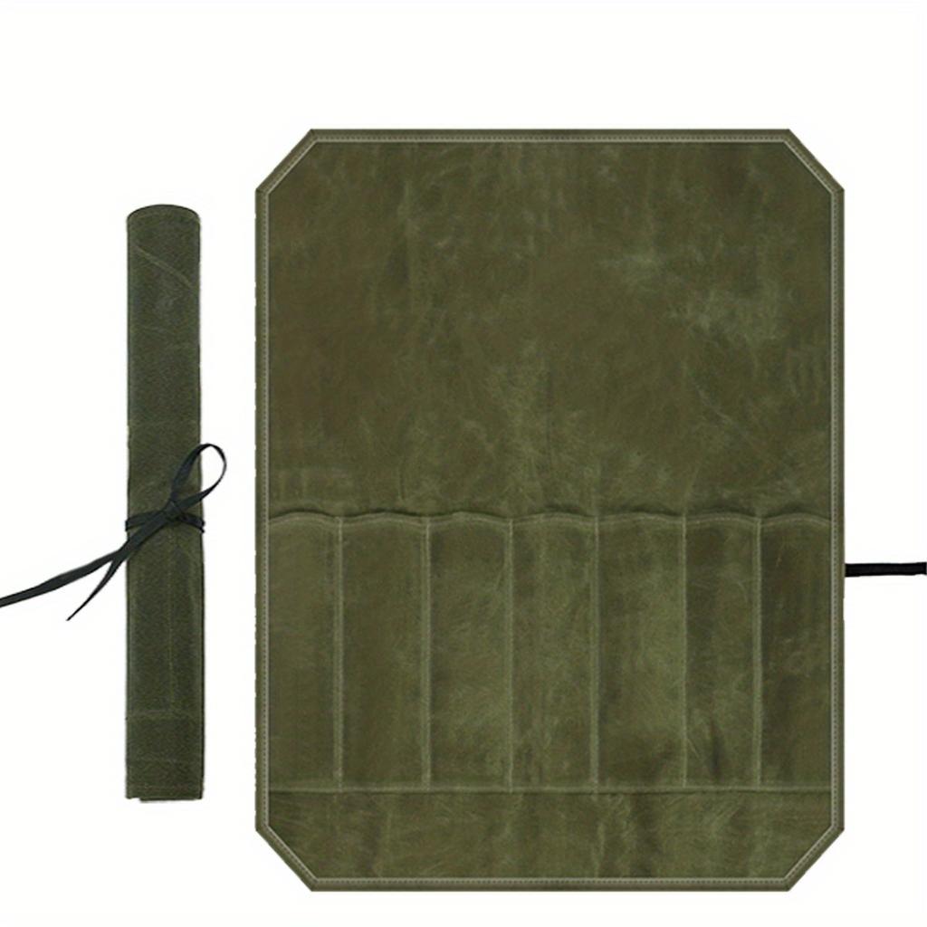 Knife Cases Organizer-Durable Waxed Canvas Construction,Chef’s Knife Roll Bag, Portable Chef Knife Cases with 7 Slots