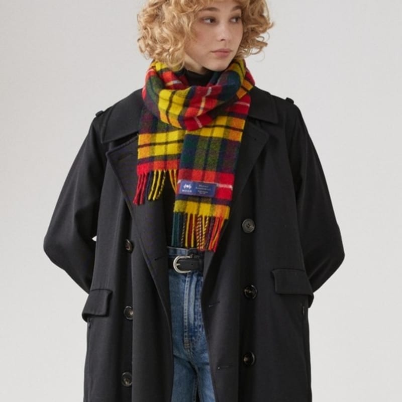 ABRAHAM MOON Merino Wool Muffler 25cm - Buchanan