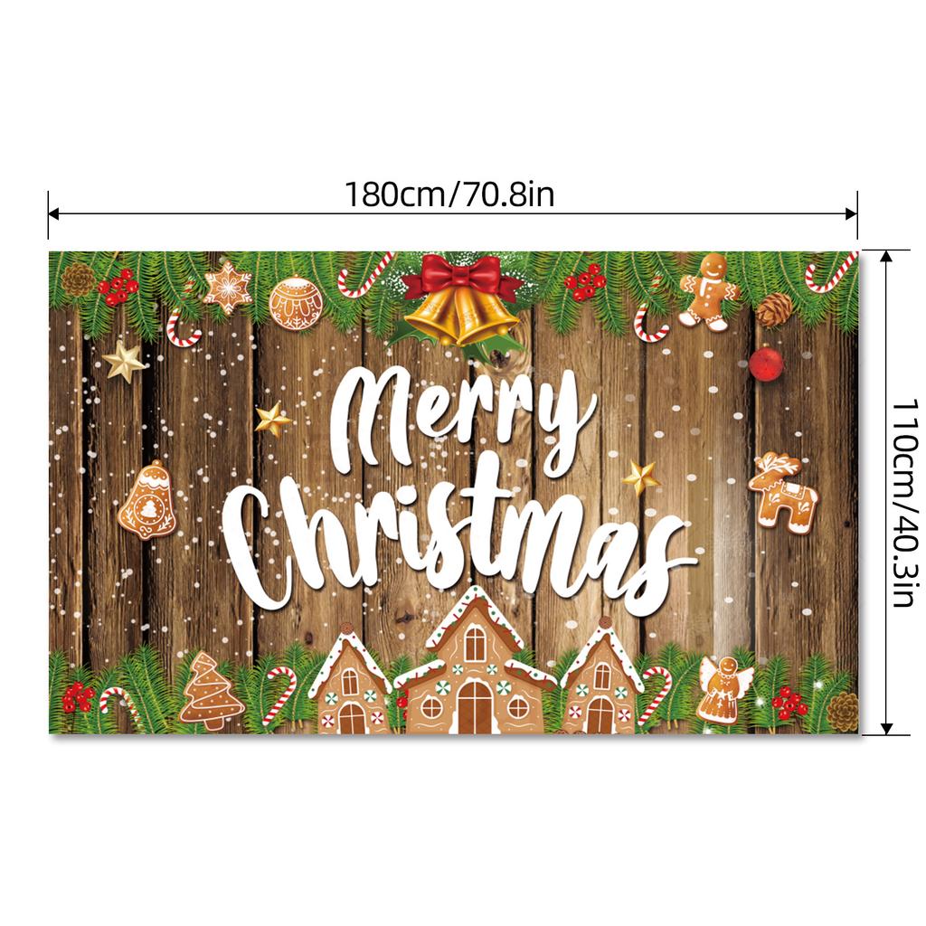 Christmas Background Cloth, Explosive Decorative Banner Hanging Cloth, Camera Couplet Direct Sales
