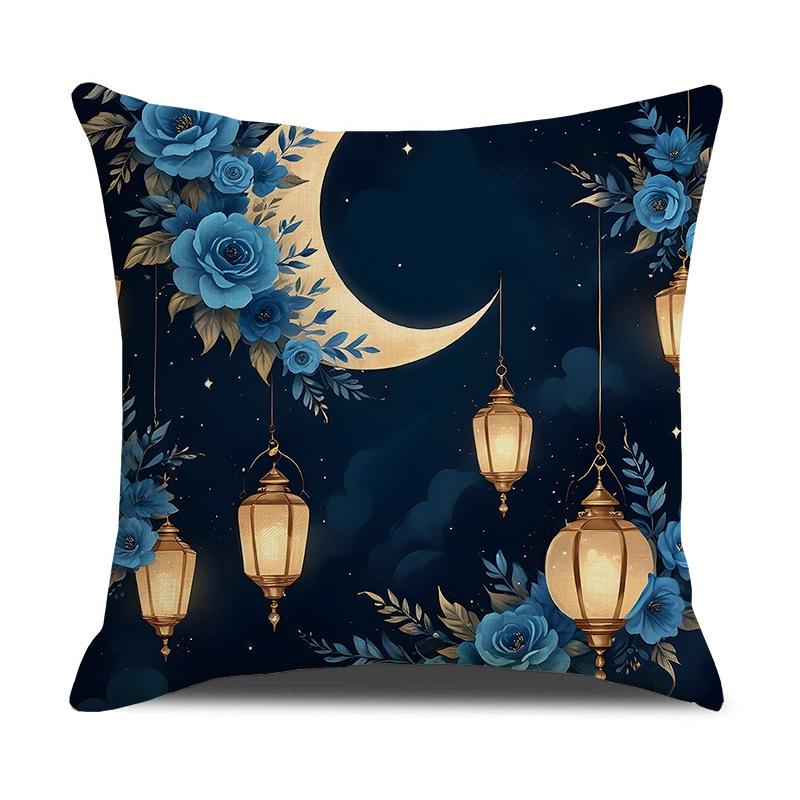 New European Classical Sofa Pillow Cover Oil Lamp Print Holiday Decorative Cushion Living Room Seat Cushion Cover