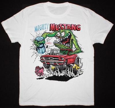 Ed Big Daddy Roth Rat Fink Maglietta Bianca Unisex Adulto Taglie dalla S alla 5XL UB209