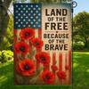 Vintage Red Poppy Double Sided Garden Flag for Spring & Summer, 250Th Anniversary Garden Flag, Happy 4Th Of July, Independence Day, Outdoor Lawn Decor