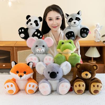Creative Bigfoot Animal Plush Toy Panda Doll Koala Fox Raccoon Doll Children's Gift Catching Doll