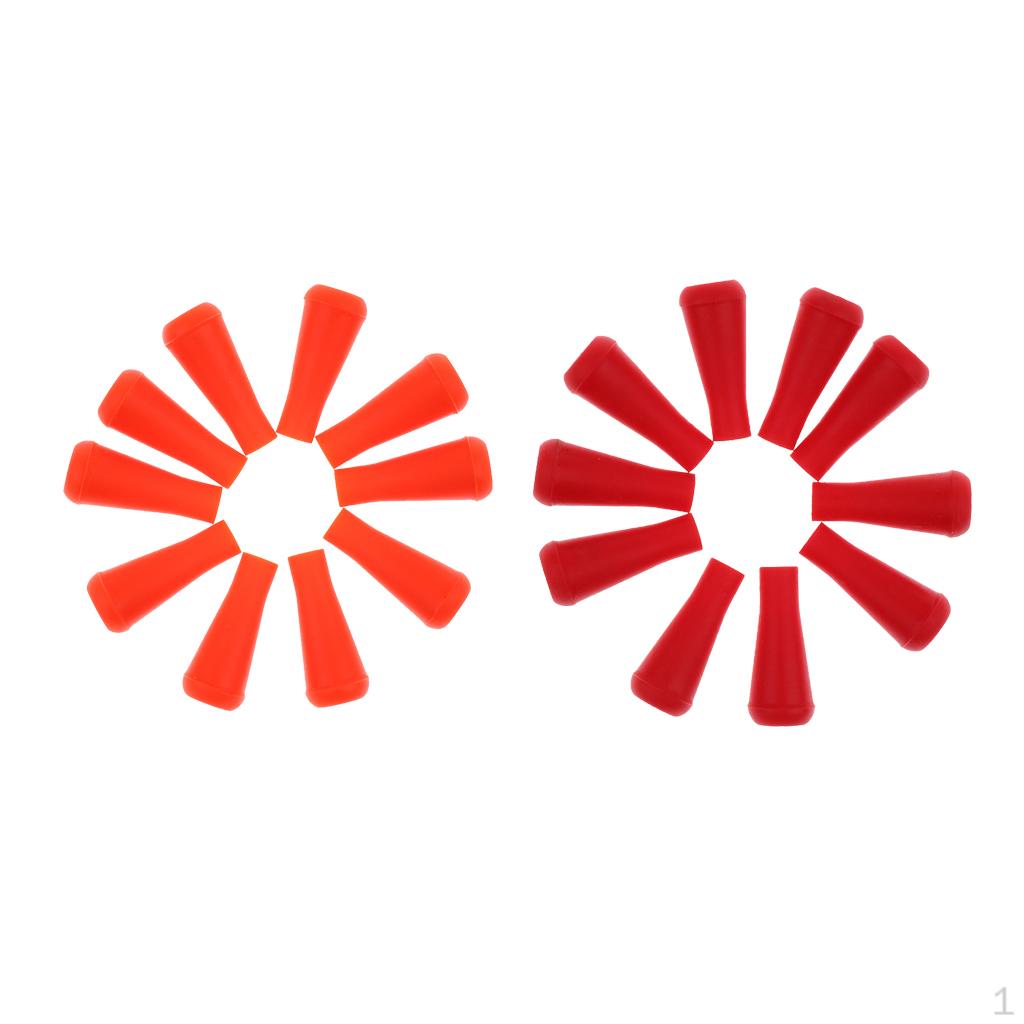 

Safety Tips for 8mm Shaft, Set of 20, Red