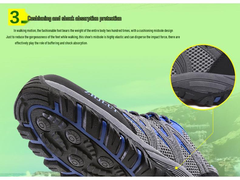 Spring/Summer Outdoor Hiking Shoes: Breathable Shock-Absorbing Casual Sneakers for Couples
