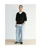 THE APERTURE [Unisex] Cash V Neck Knit Top Black (Ta6751U015)