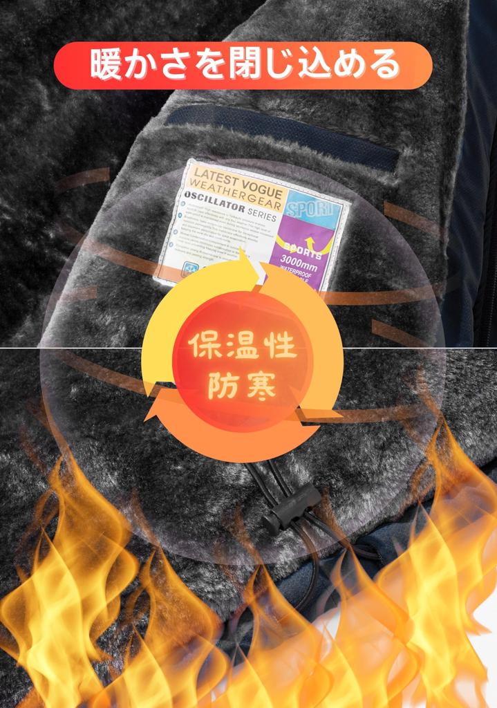 TACAVSEN Outdoor Waterproof Work Brushed Mountain Winter Cowboy Blue M Jacket, Men's, Hooded, Plain, Jacket, Windproof, Stylish, Wear, Outerwear,