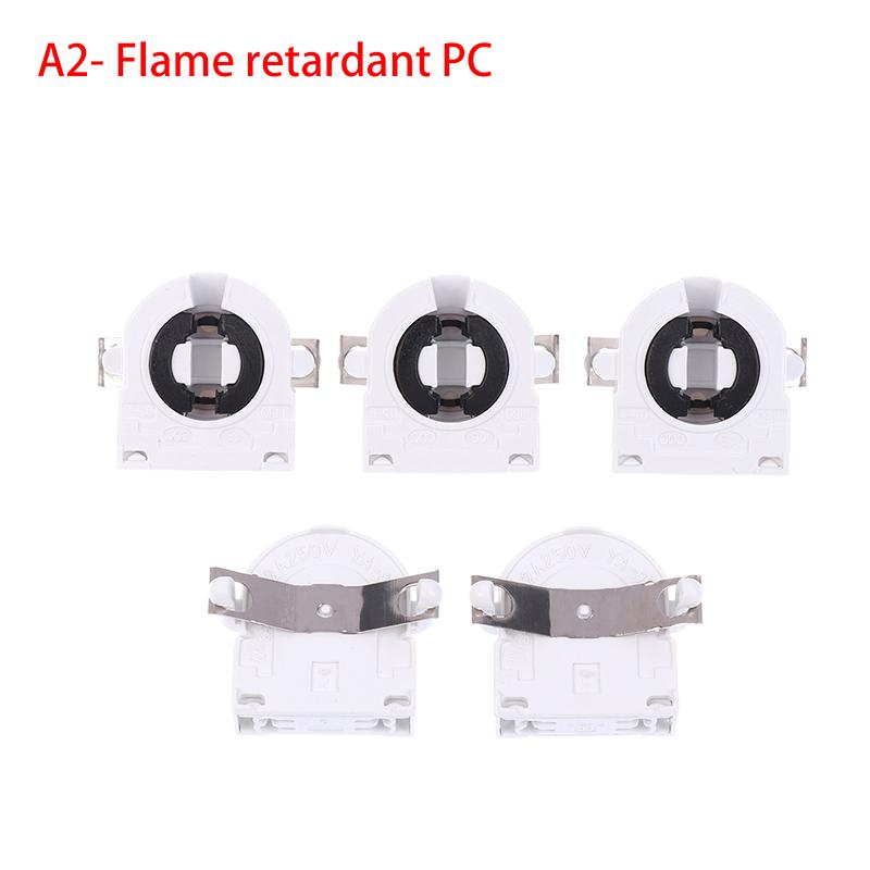 

5 шт. T8/G13 люминесцентный патрон лампы термостойкий держатель лампы трубчатый держатель лампы аксессуары для домашнего офиса спальни Flame-retardant-PC