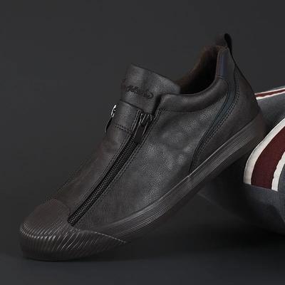 Scarpe Casual da Uomo Autunnali Scarpe Vulcanizzate Morbide da Uomo Stivali da Neve Caldi da Uomo con Pile Mocassini Slip-on da Uomo Botas Para Hombre