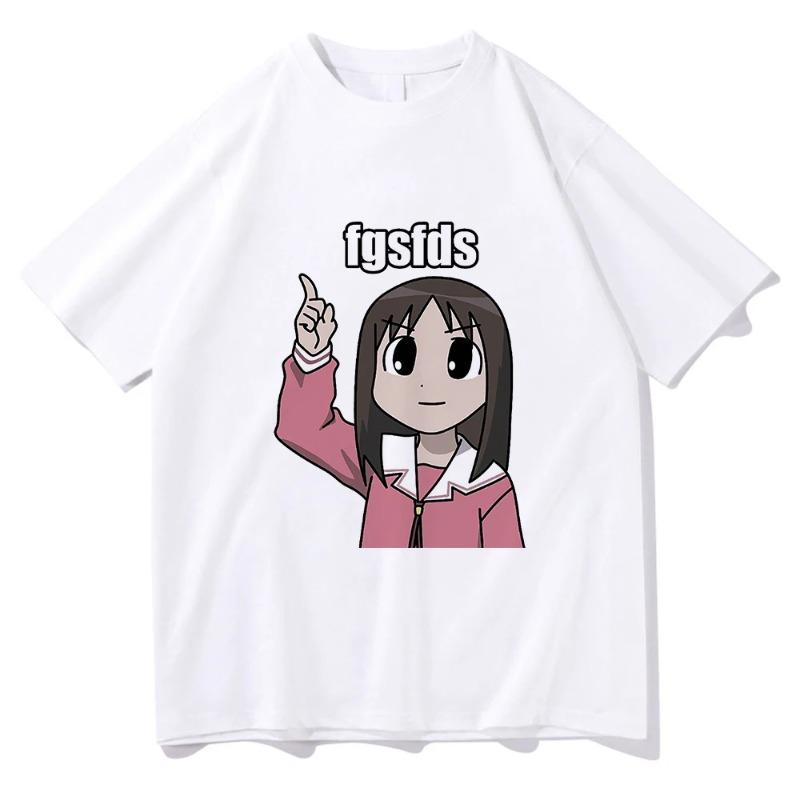 Funny Osaka Autism Fgsfds T-shirt Women's Harajuku Kawaii Ayumu T-shirt Unisex High Quality Anime Azumanga DaiohT Shirt
