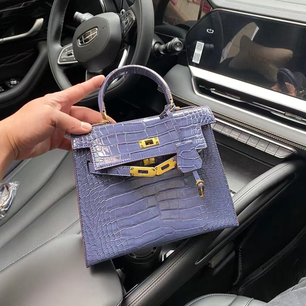 2025 Cross-border Bags Women's New Trendy Fashion Hand-held Small Square Bag Crocodile Pattern  Bag Shoulder Crossbody Bags