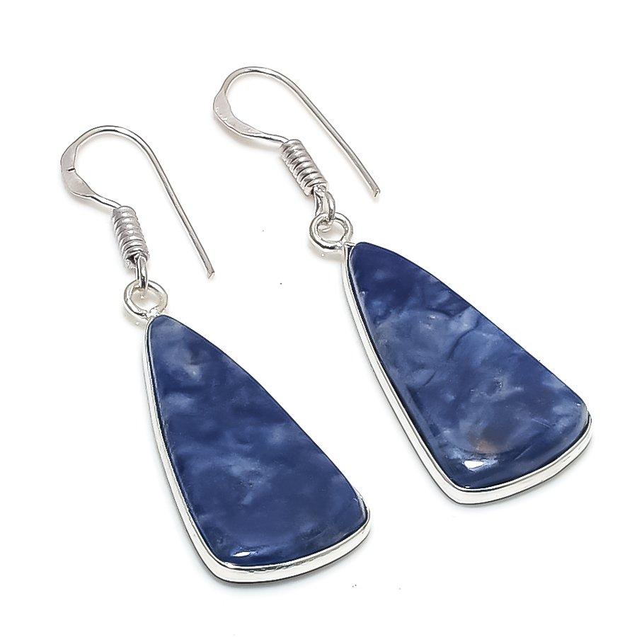 

Natural Sodalite Gemstone 925 Sterling Silver Jewelry Earring 1.81 r1G76