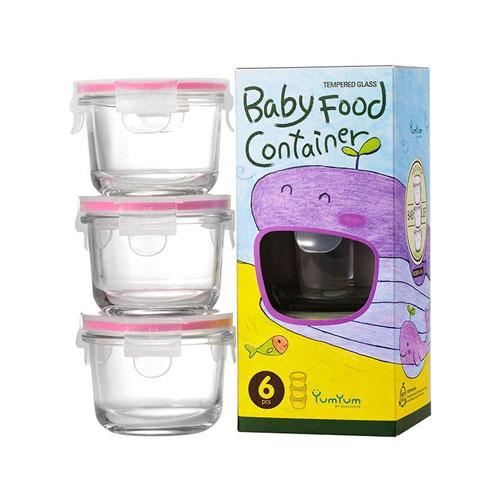 Sada obalů na dětskou výživu Glasslock (3ks) (Kolo)