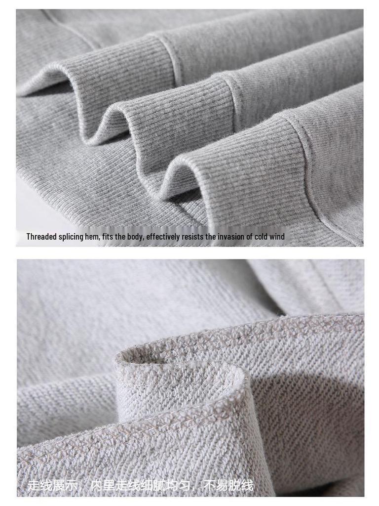 320g Großschleifen-Frottee-Sweatshirt, Rundhalsausschnitt, Trendig für Frühling/Herbst, Gruppenkauf unterstützt, Verdickt mit individuellem Logodruck