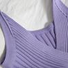 Versatile Slim Fit Base Camisole for Spring and Summer Solid Color Pit Stripe Short Knit Vest for Students