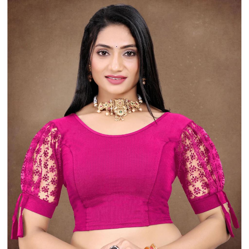 Women Cotton Laycra Blend Designer Blouse Indian Bollywood Beautiful Choli Dress