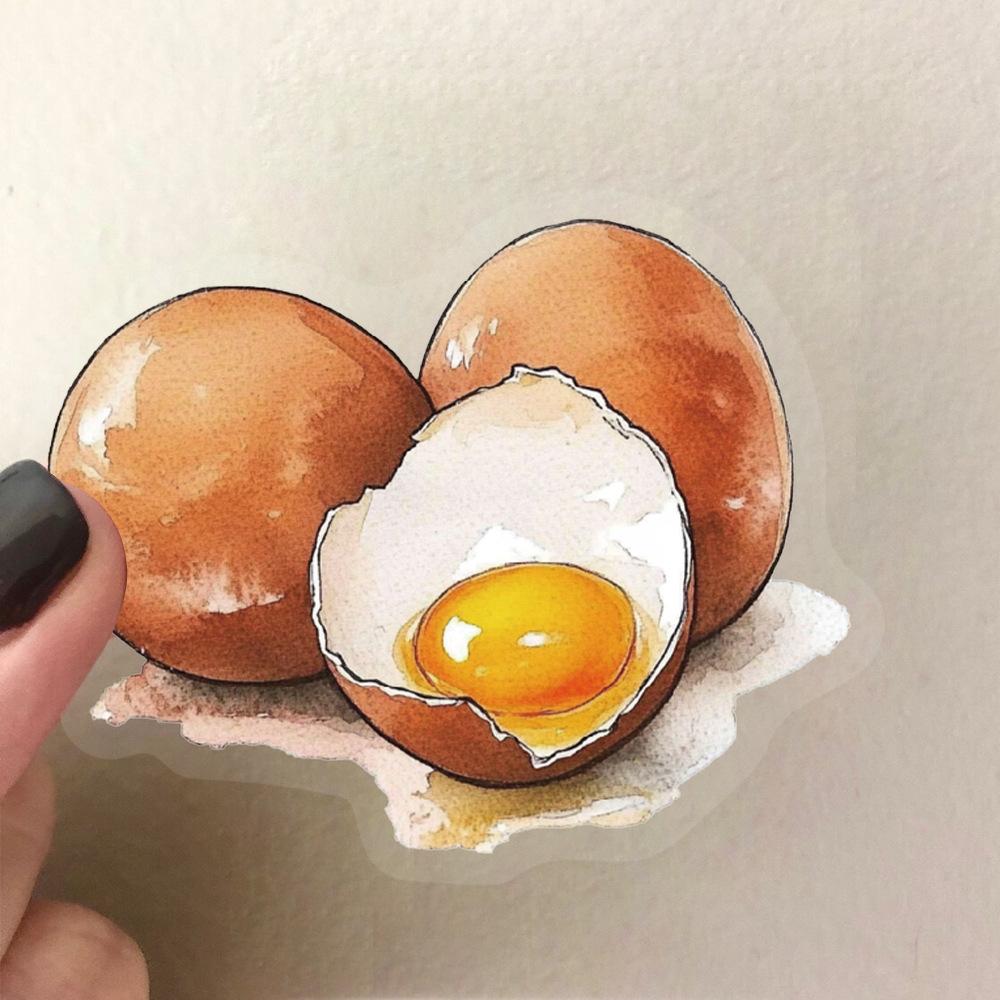 50 Transparent Ins Baking Sticker Pack Waterproof Transparent PET Manual Decorative Guitar Notebook