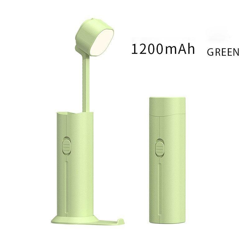 

Светодиодные настольные лампы для зарядки, портативные телескопические лампы для чтения, подставка для телефона, мини-батарея, настольная лампа для чтения, общежитие зелёный