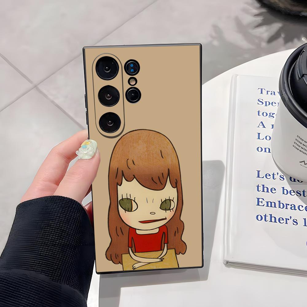 Y-Yoshitomo Nara Phone Case For Samsung S26 Ultra S25 Edge Ultra S23 S22 S21 S20 Ultra Plus S24 Fe Cover