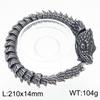 Vintage Animal Jewelry Dragon Body Chain Bracelet Men Solid Stainless Steel Men's Bracelets with Green Eyes Wrist Accessories