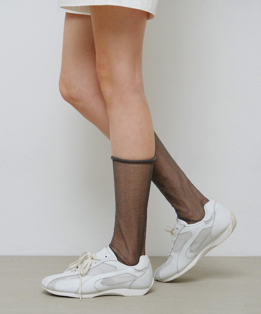 MONGDOL Glitter Sheer Loose Socks Mdac049_3 Colors