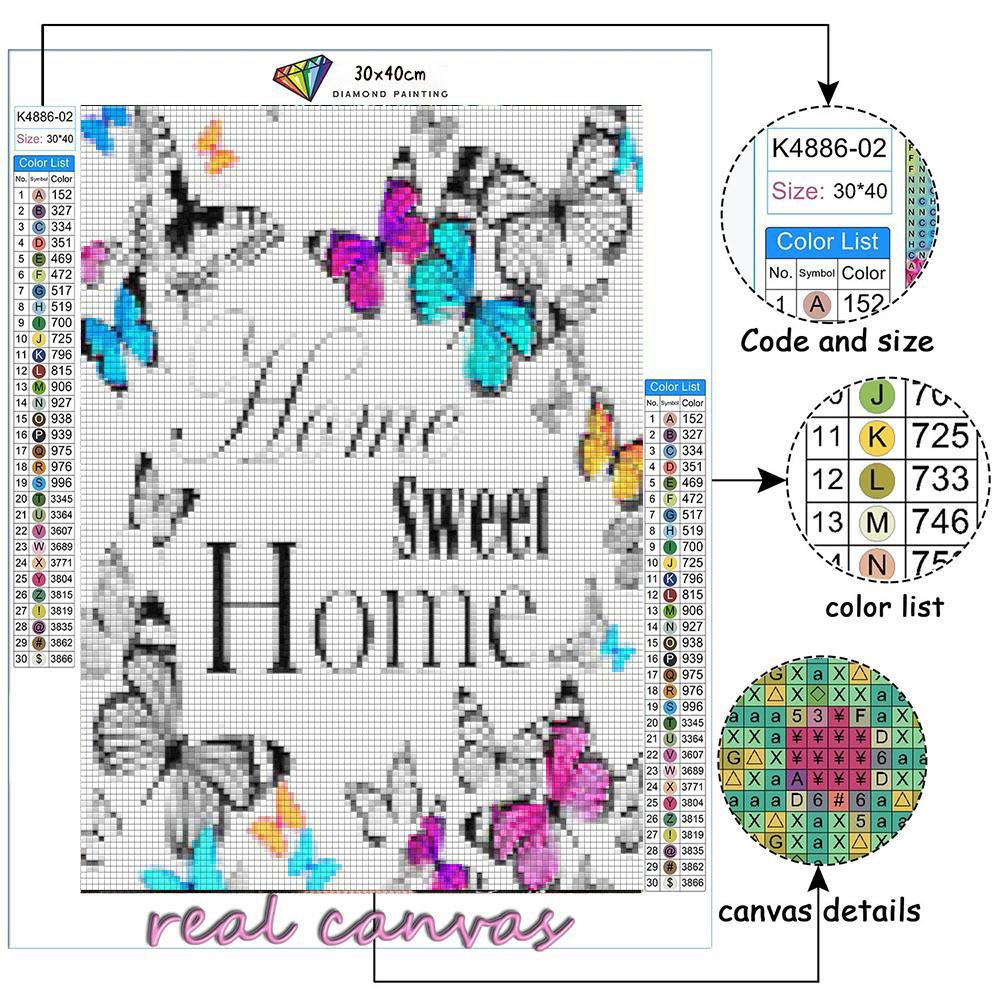 5D Diy Diamond Painting Sweet Home Cross Stitch Set Full Diamond Embroidery Mosaic Art Picture of Rhinestones Decor Gift