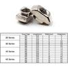 M3 Thread T-Nut for 30 Series European Aluminium Profile Hammer Head Drop In T Slot Nuts Nickel Plated Carbon Steel 50 PCS