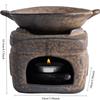 Aroma Burner with Candle Spoon Modern Fragrance Ceramic Ornament Aromatherapy Diffuser Wax Melt Cubes Candle Burner for Bedroom