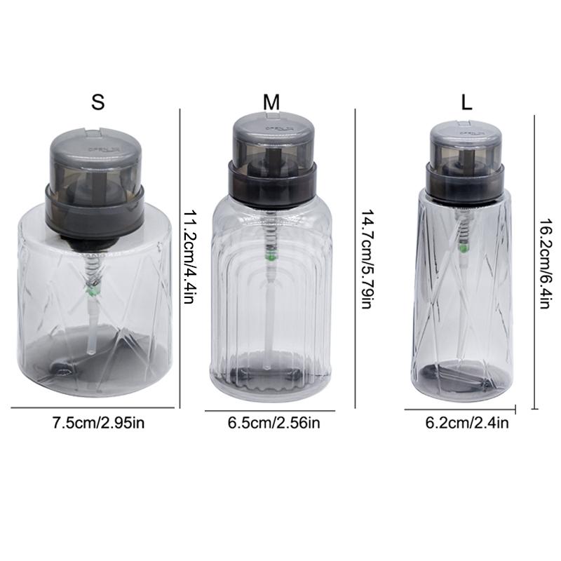 Nail Refillable Bottles Empty Press Pump Dispenser Nail Art Polish Remover Cleaner Makeup Bottle Manicure Tool