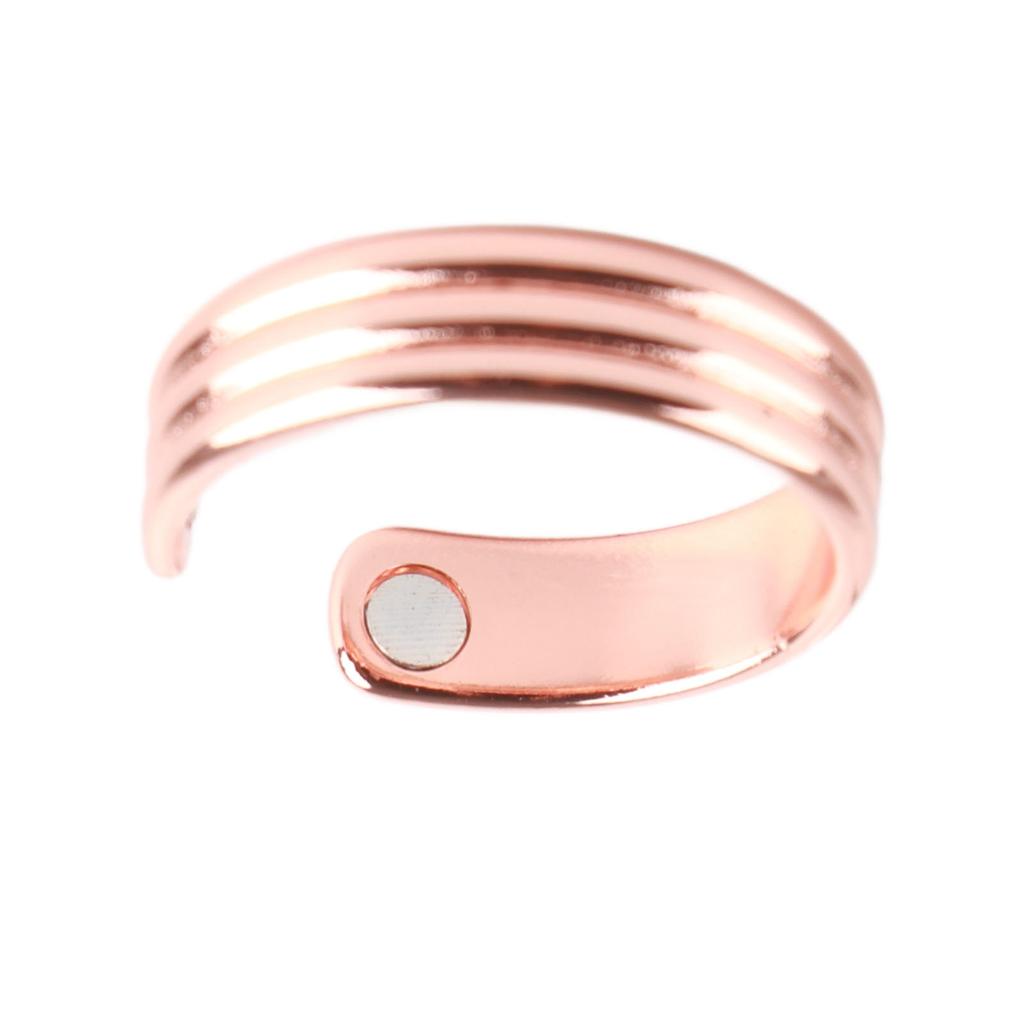 Rose Gold Adjustable Fatigue Joint Soreness Relief Ring Metal Adjustable Magnetic Healing Ring