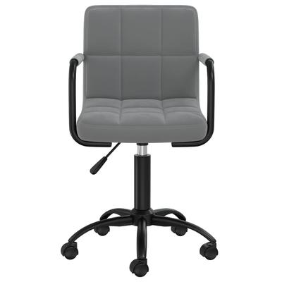 Office Chair Swivel Dark Gray Velvet