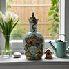 Vintage Decorative Bottle Ornament Resin Star Theme Vase Table Centerpiece Bedroom Living Room Dining Table Bookshelf Desktop Decoration
