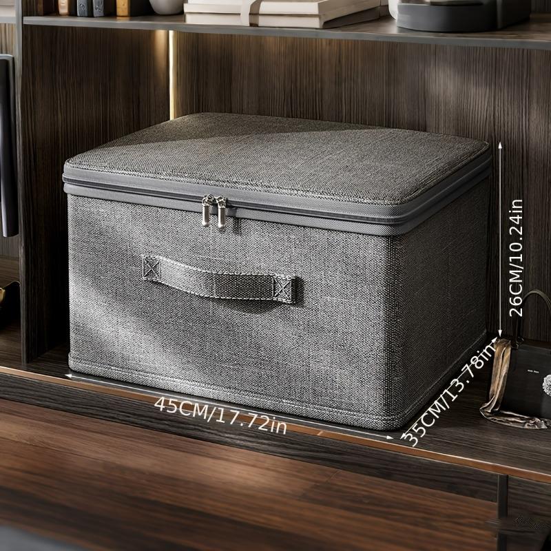 Stackable Foldable Fabric Storage Boxes with Lids and Handles Rigid and Foldable Storage Boxes Clothing Lockers Under-Bed Storag