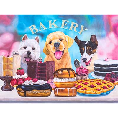 5D DIY Diamond Painting "Greedy Dog and Dessert" Diamond Embroidery Animal Cross Stitch Home Decor Gift