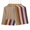 Spring and Autumn New Round Neck Base Shirt Women's Tight T-shirt Long-sleeved Slim-fit Solid Color Top