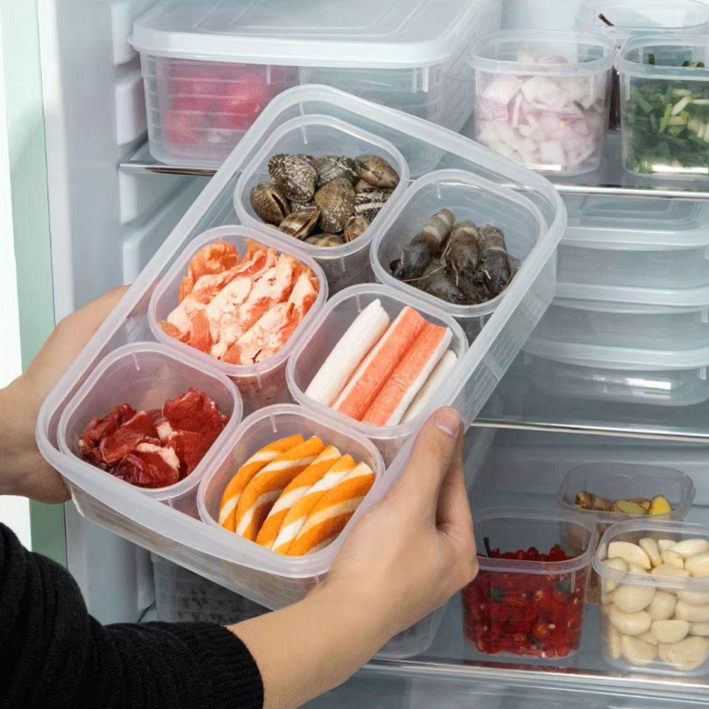 Transparent Refrigerator Storage Box Multifunctional Food Classification Shelf Fridge Organizer Rack Resuable Durable