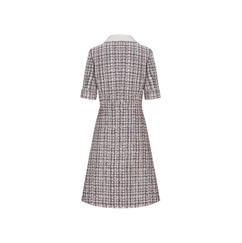 Alleno Tweed Dress Blue